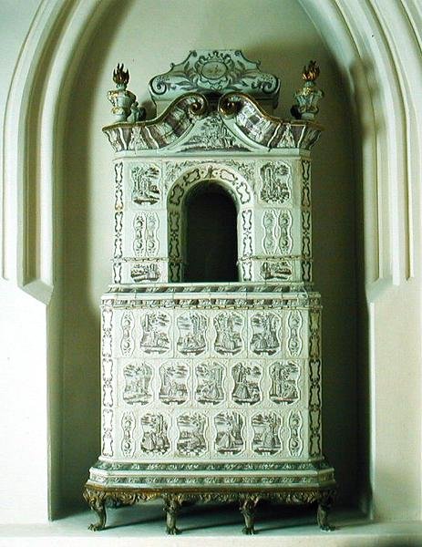 Komfyr, ca. 1760 (fliser glasert med bly og gull) av Gdansk School