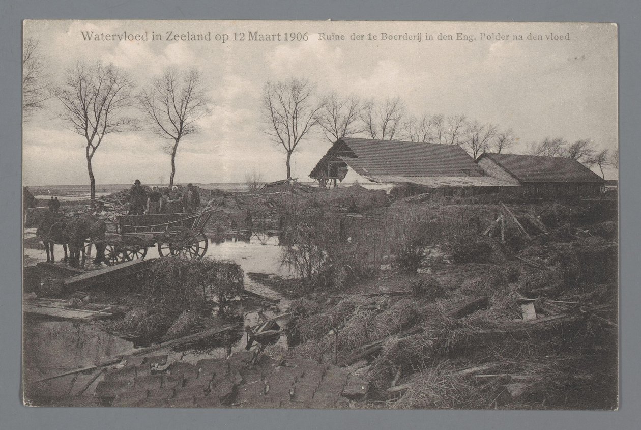 Flom i Zeeland 12. mars 1906 av Gebroeders van Straaten