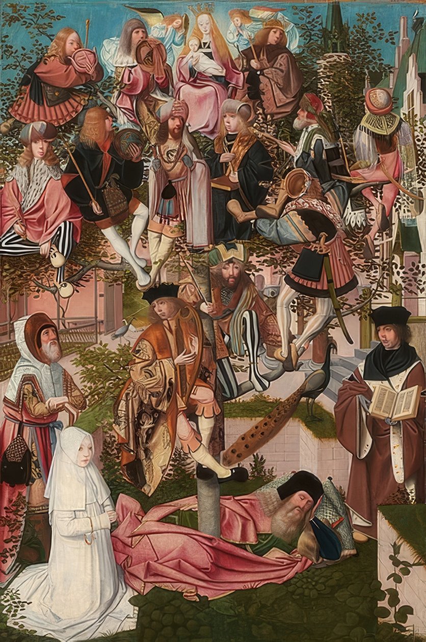 Treet Jesse (Det hellige treet). Rundt 1500 av Geertgen Tot sint Jans