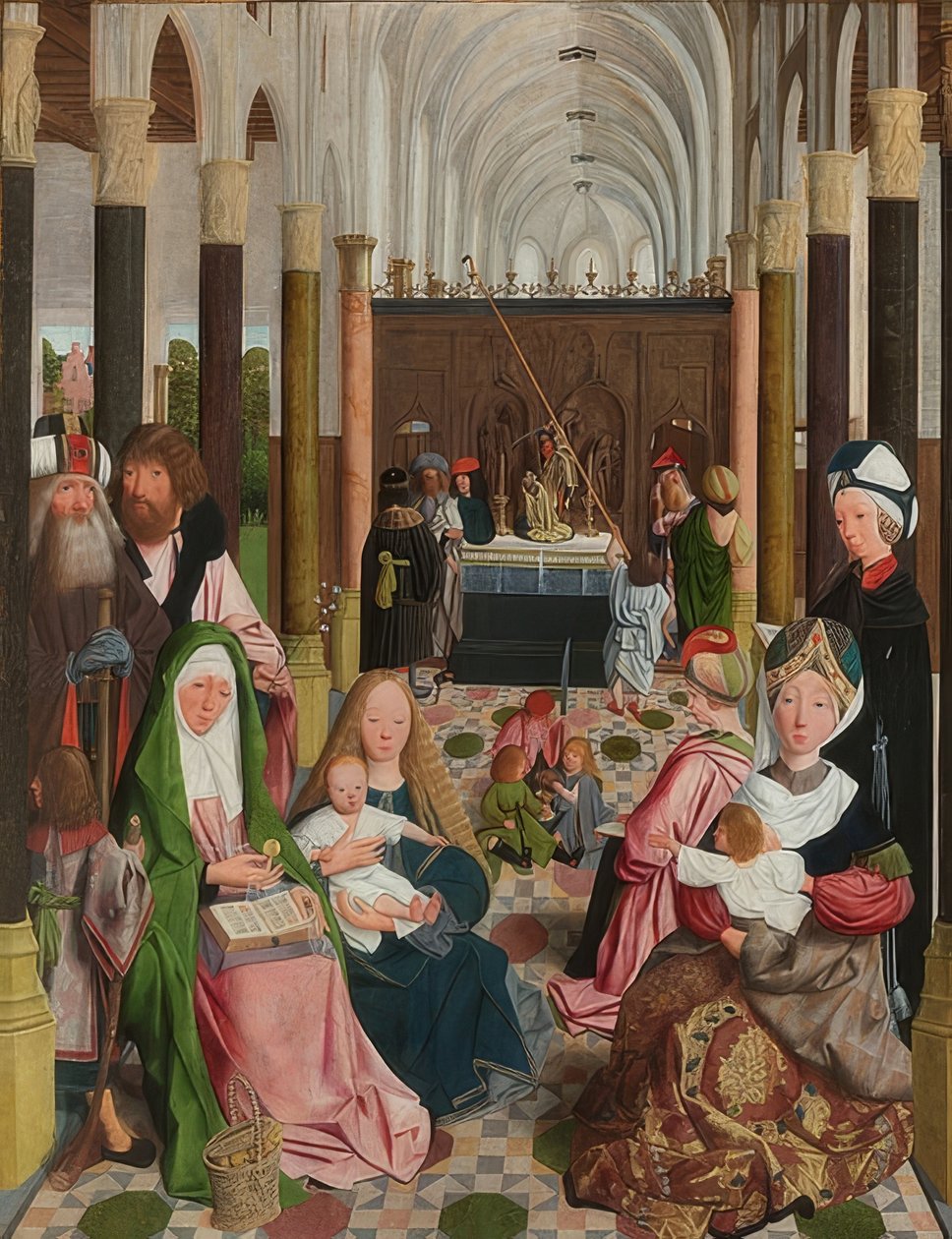 Det hellige slektskapet. Rundt 1495 av Geertgen Tot sint Jans