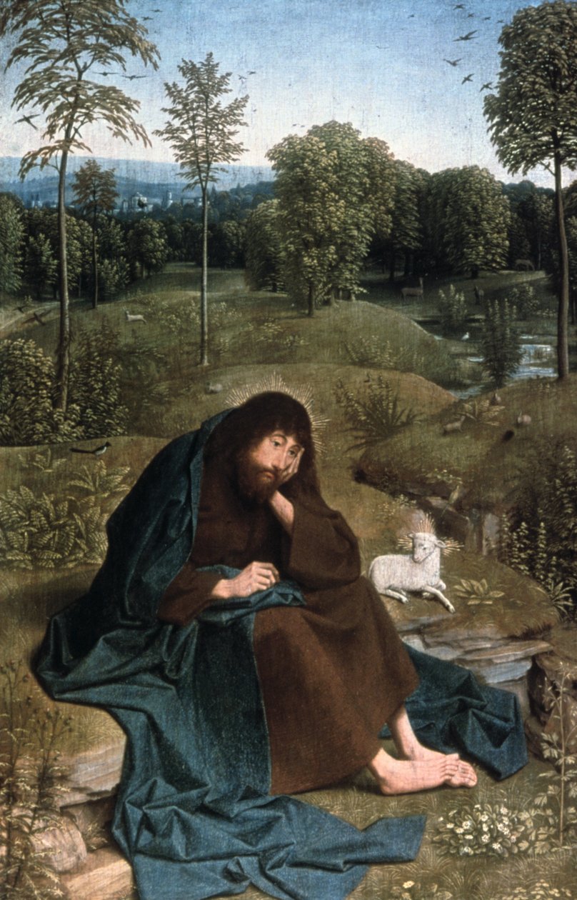 Døperen Johannes i villmarken, 1490-1495 av Geertgen Tot sint Jans