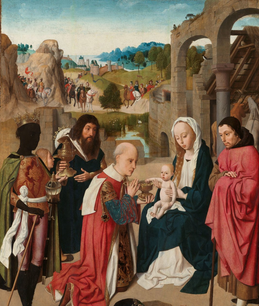 Tilbedelsen av magiene av Geertgen Tot sint Jans