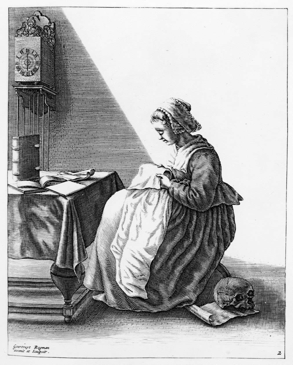 A Woman Making a Ruff, ca. 1640-7 av Geertryut Roghman