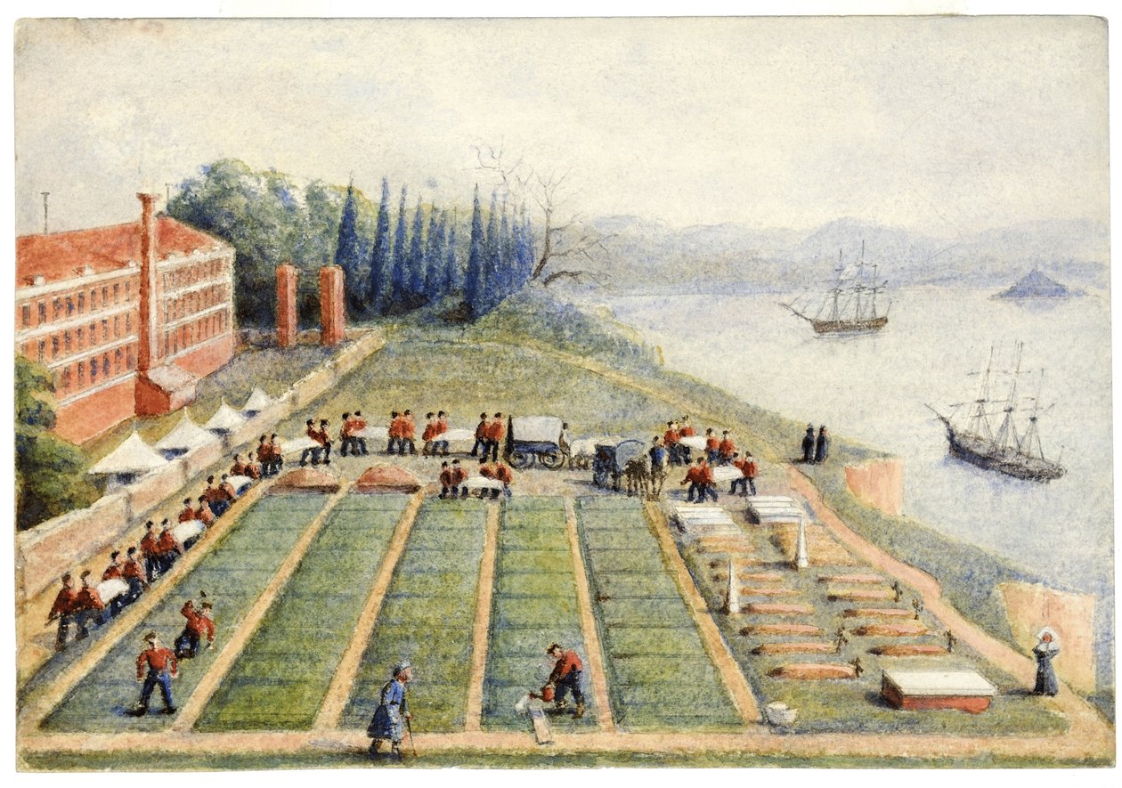 Gravplassen ved General Hospital, Scutari, april 1855 av General E.W. Wray