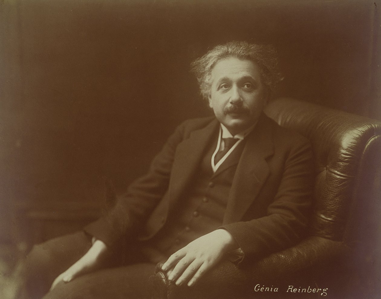 Albert Einstein (1879-1955) muligens under sitt besøk i Paris i 1922 av Genia Reinberg