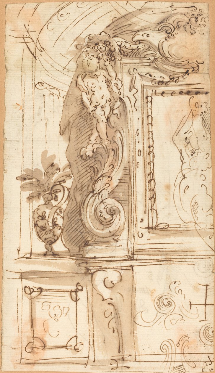 En forseggjort skulpturert ramme av Genoese 17th Century