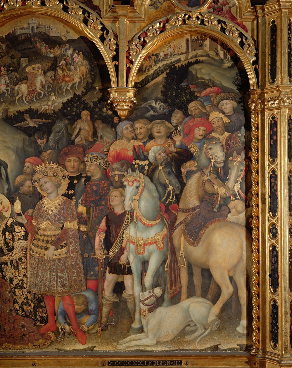Tilbedelse av Magi-detaljen, 1423 (tempera på panel) av Gentile da Fabriano