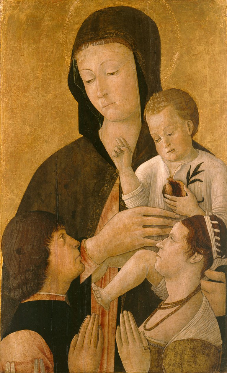 Madonna med barn og to givere, 1460 av Gentile Bellini
