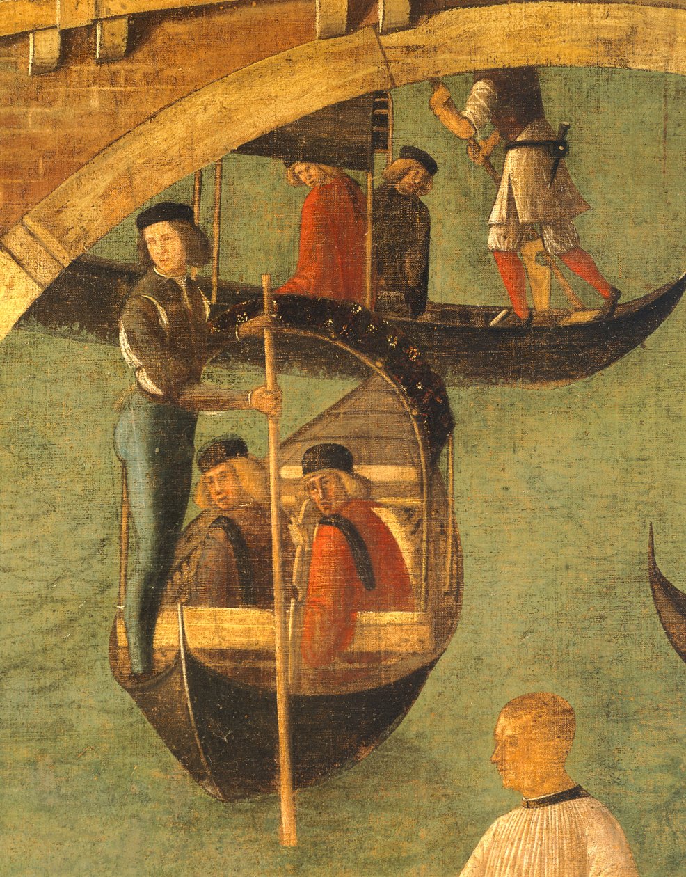 Miracle of Cross at Bridge of San Lorenzo av Gentile Bellini (1429-1507), tempera på tre, 323x430 cm, detalj, ca 1500 av Gentile Bellini
