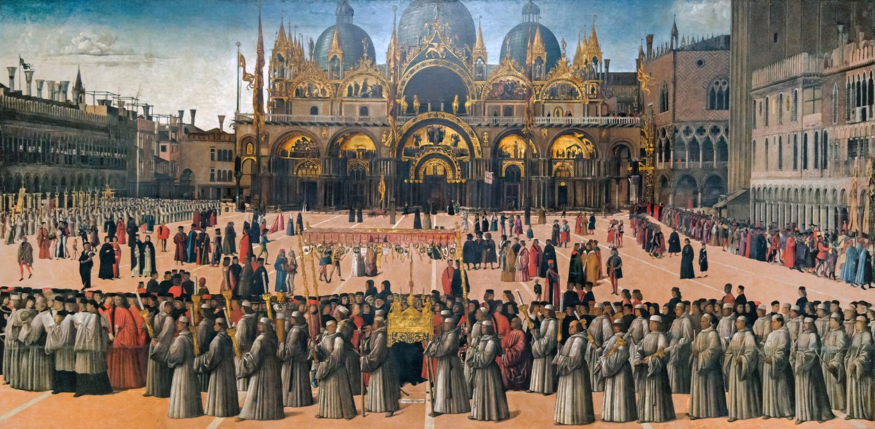 Prosesjon på Piazza San Marco i Venezia, 1496. av Gentile Bellini