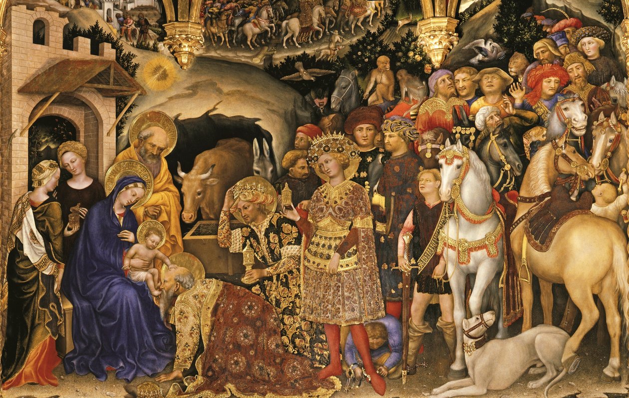 Tilbedelse av de vise menn (detalj) av Gentile da Fabriano