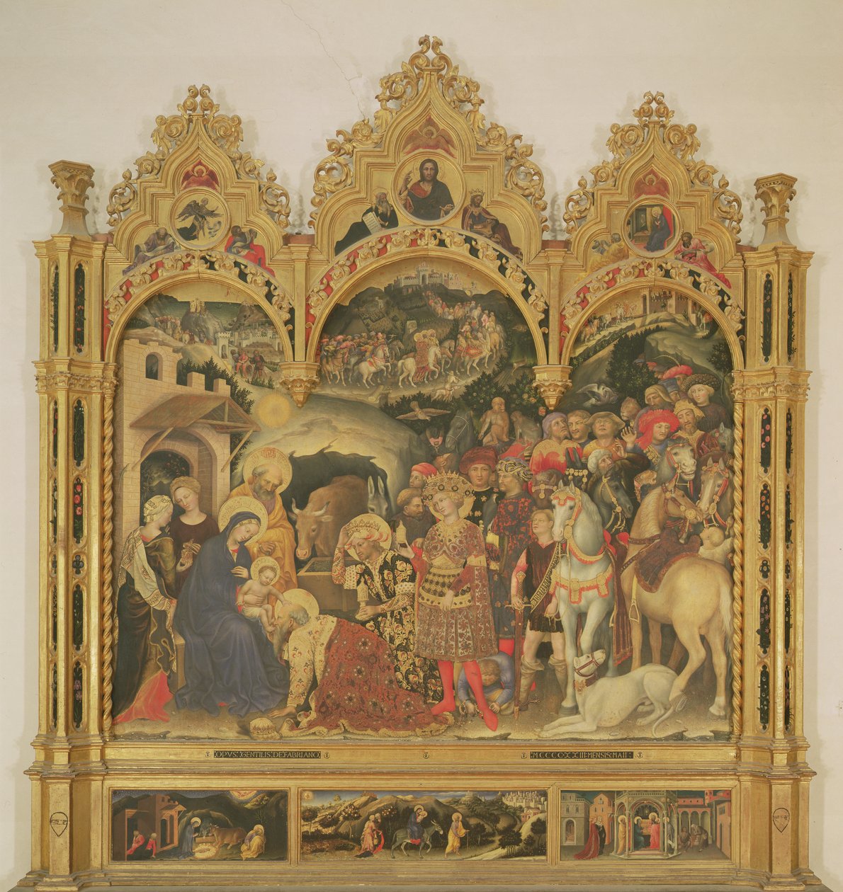 Tilbedelse av Magi-altertavlen, 1423 (tempera på panel) av Gentile da Fabriano