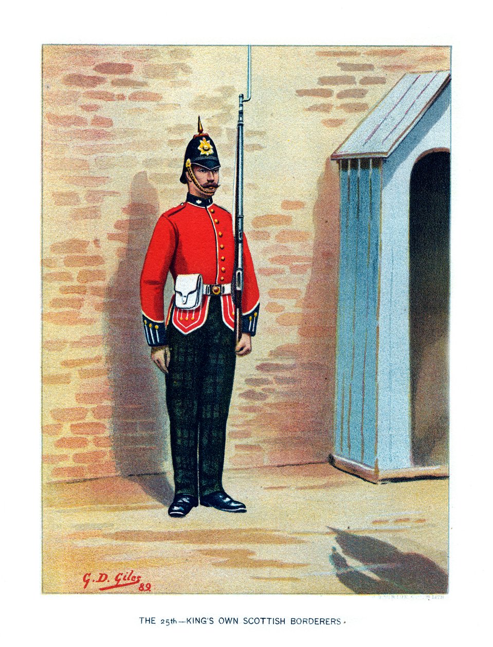 The 25th Kings Own Scottish Borderers, c1890. av Geoffrey Douglas Giles