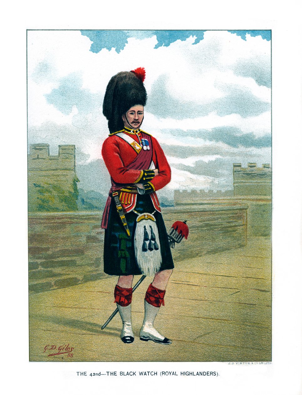 Den 42., The Black Watch Royal Highlanders, c1890. av Geoffrey Douglas Giles