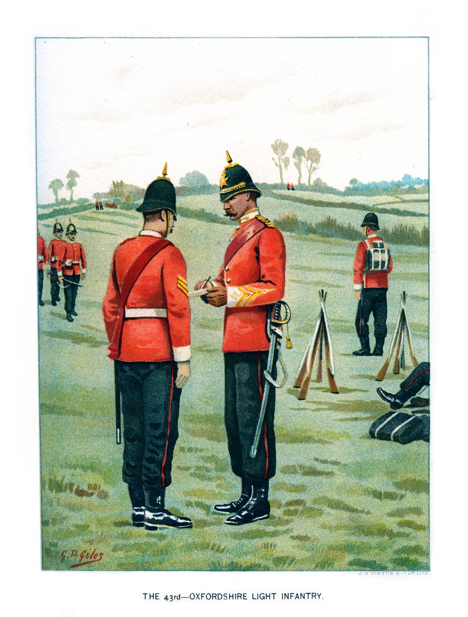 Det 43. Oxfordshire Light Infantry, c1890. av Geoffrey Douglas Giles