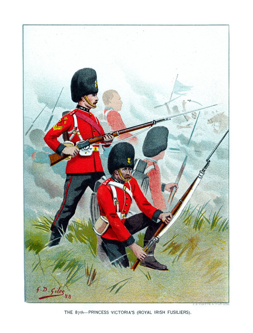 The 87th Princess Victorias Royal Irish Fusiliers, c1890. av Geoffrey Douglas Giles