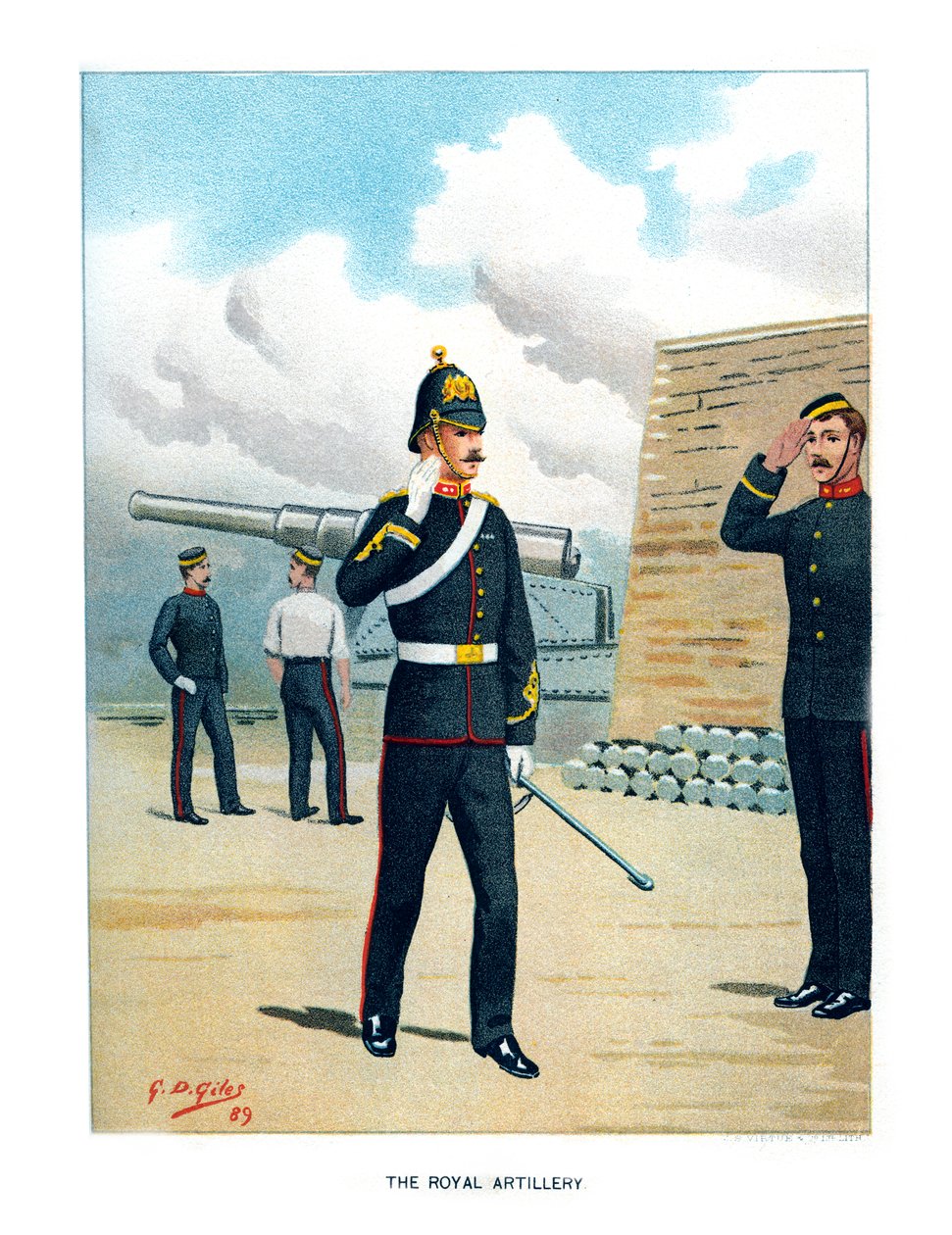 Det kongelige artilleriet, c1890. av Geoffrey Douglas Giles