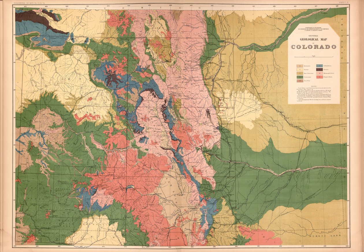 Geologisk og geografisk atlas over Colorado og deler av tilstøtende territorium, av Geological And Geographical Survey Of The Territories