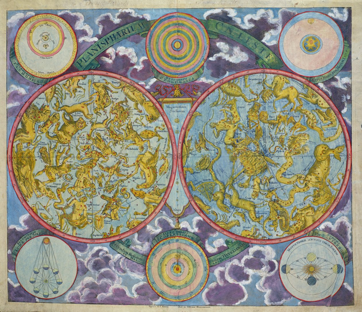 Himmelskart over planetene av Georg Christoph II Eimmart