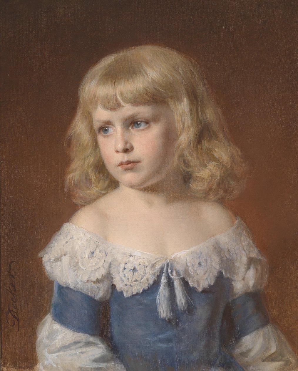 Portrett av en blond jente av Georg Decker