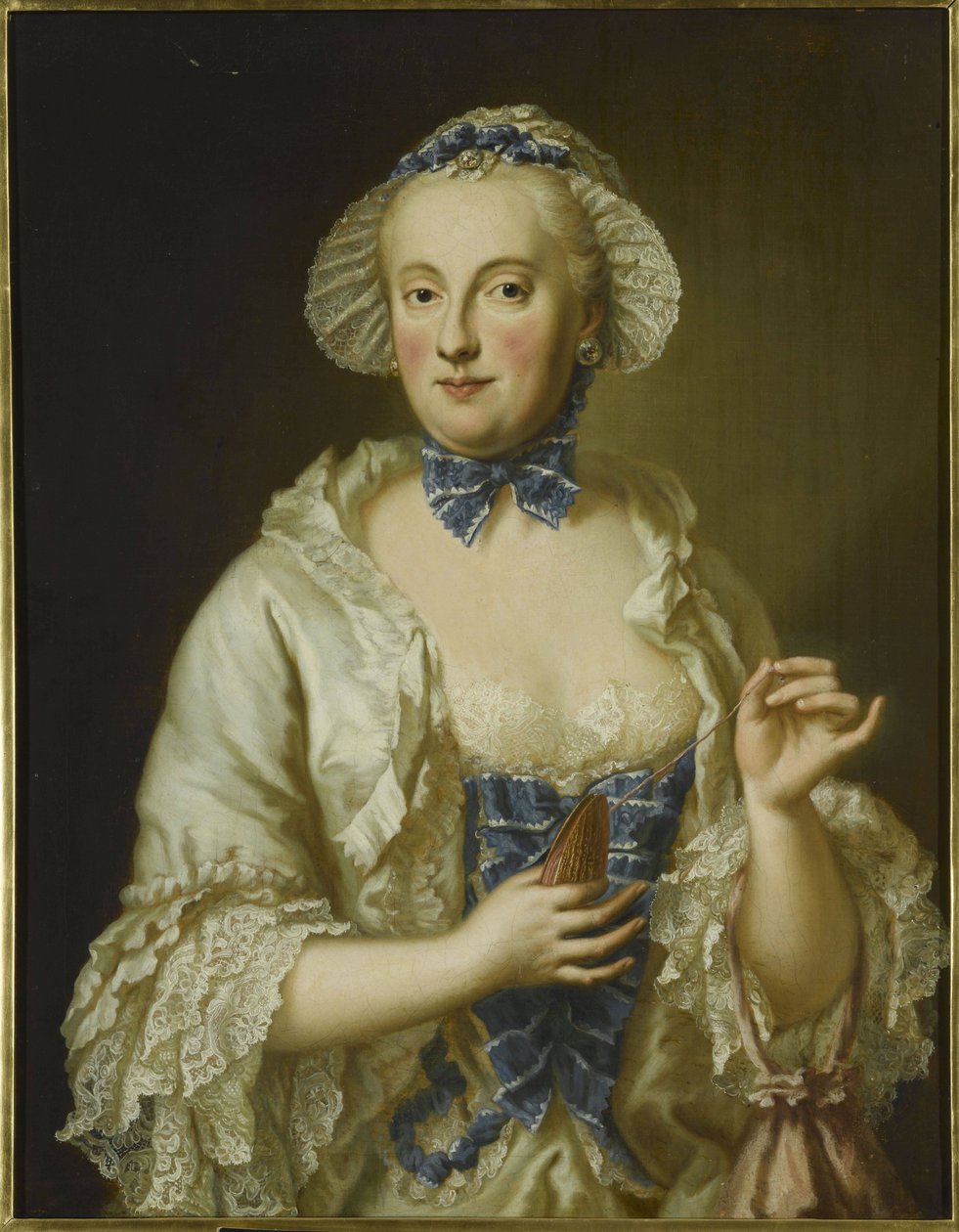 Portrett av prinsesse Charlotte Amalie av Hessen-Philippsthal (1730-1801) eller Maria Anna Sophia av Sachsen (1728-1797) av Georg Desmarees
