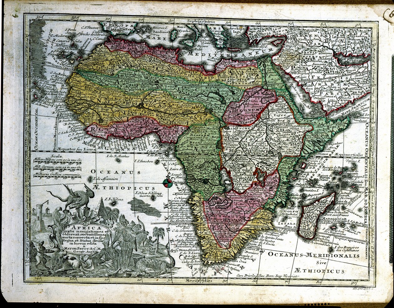 Kart over Afrika, fra 