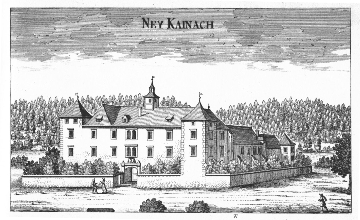 Schloss Ney Kainach, Neu Kainach eller Klein Kainach av Georg Matthaus Vischer