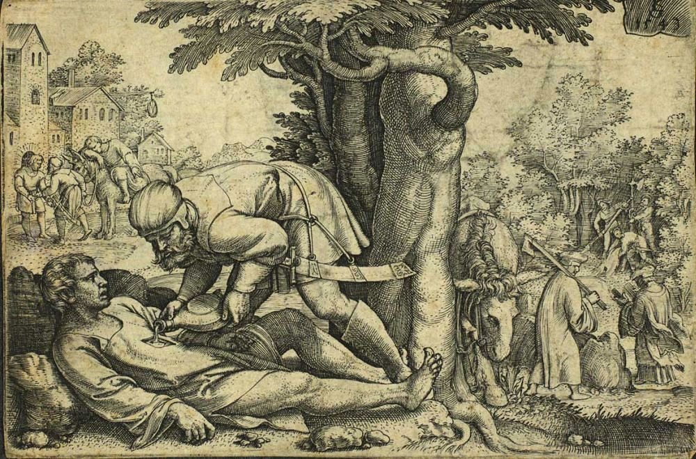 Den barmhjertige samaritanen av Georg Pencz