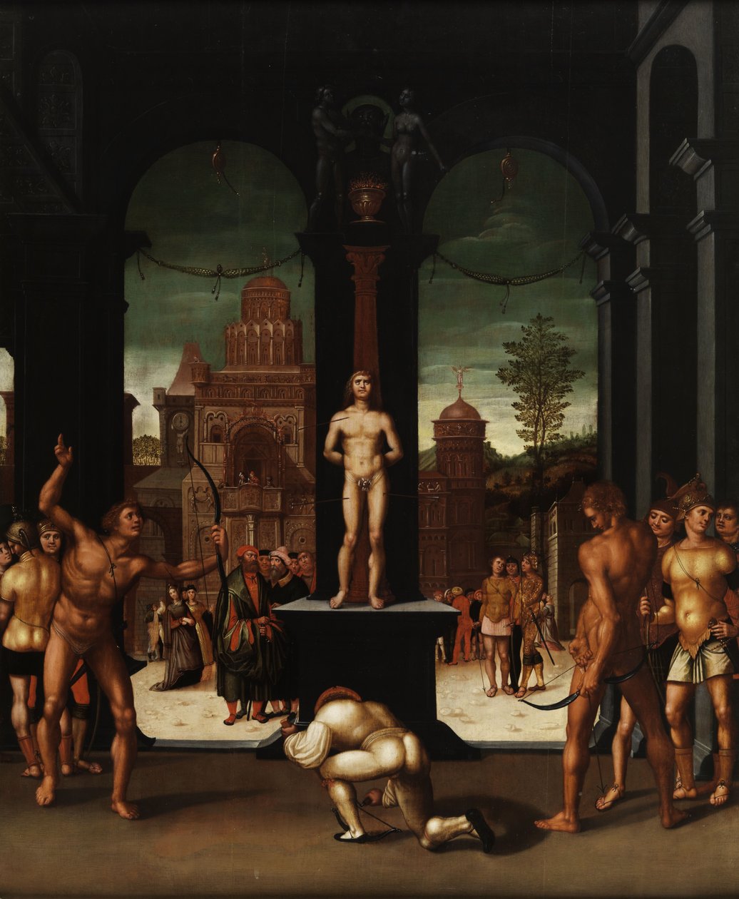 Martyrdømet til Saint Sebastian av Georg Pencz