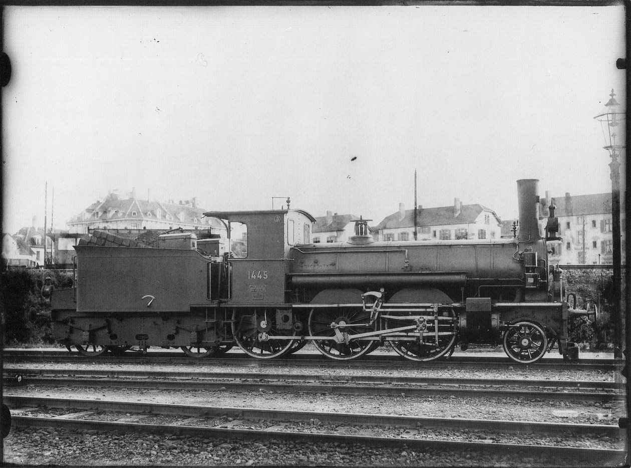 Perſon toglokomotiv nr. 1445 av type B 3/4 av Swiss Federal Railways av Georg Wilhelm Hecklau
