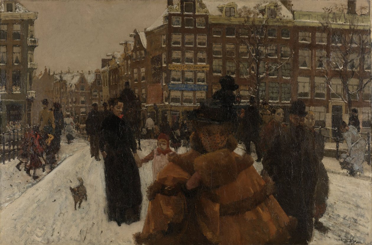 Singel-broen ved Paleisstraat i Amsterdam, 1896-8 av George Hendrik Breitner