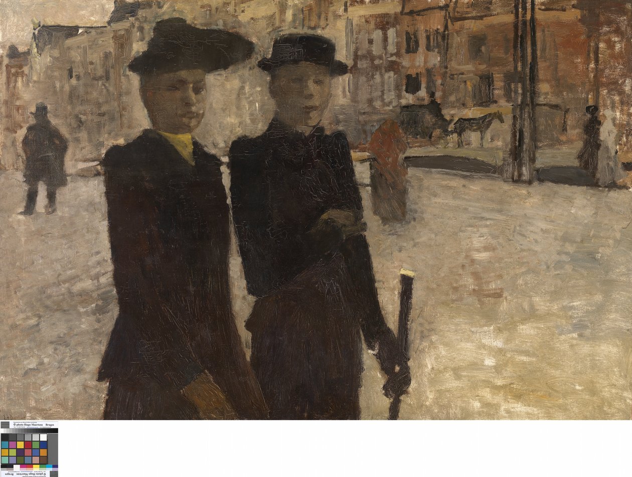 Kvinner på Rokin (olje på lerret) av Georg Hendrik Breitner