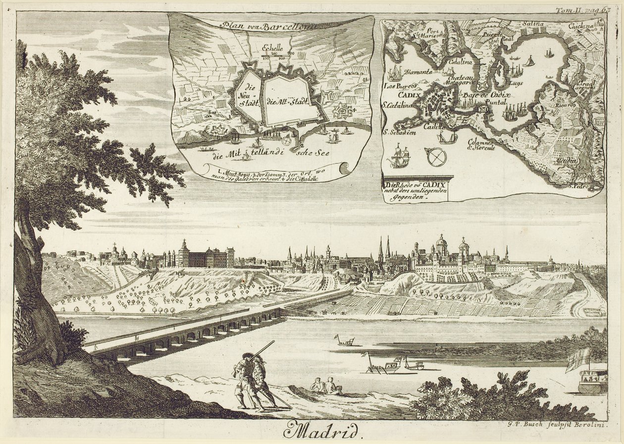 Panorama av Madrid av Georg Paul Busch