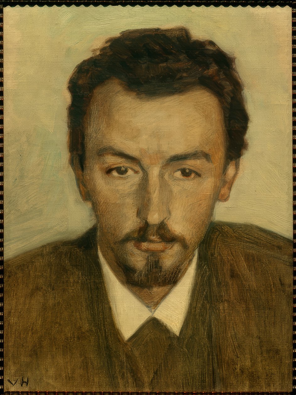 Portrett av maleren Vilhelm Hammershoi av Georg Nicolai Achen