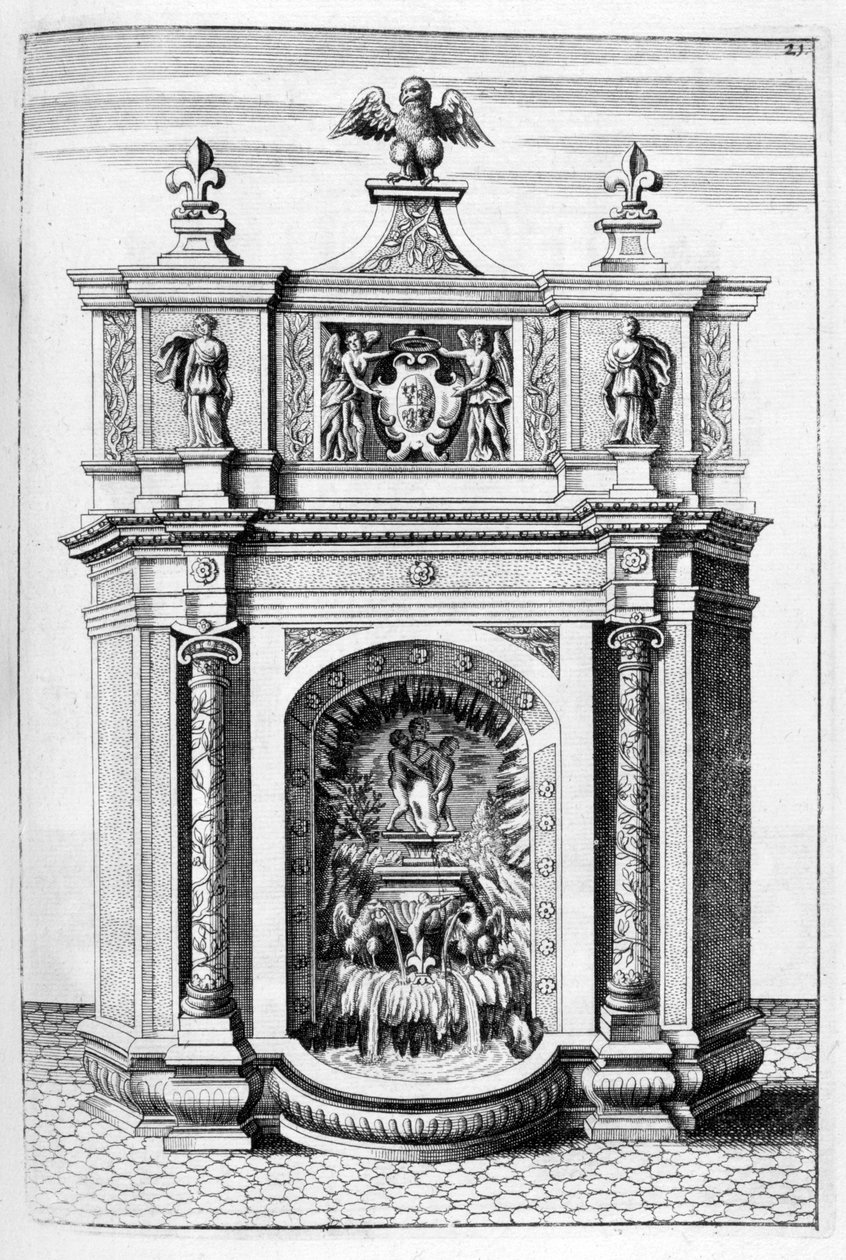 Fontenedesign, 1664 av Georg Andreas Bockler