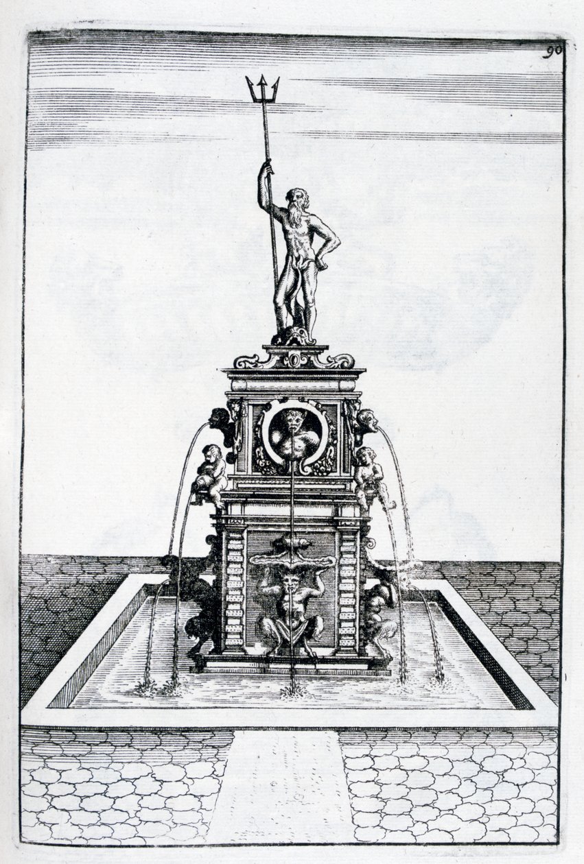 Fontenedesign, 1664 av Georg Andreas Bockler