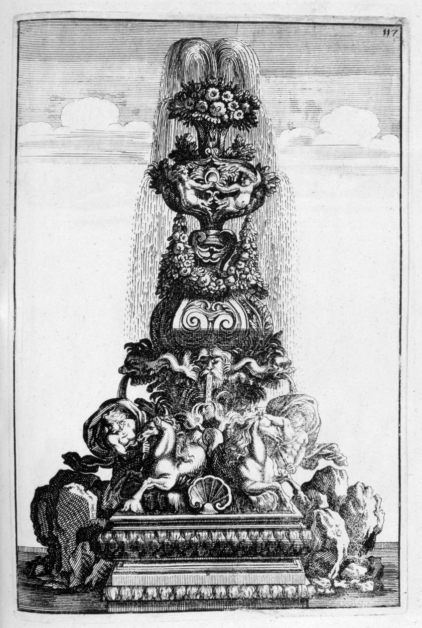 Fontenedesign, 1664 av Georg Andreas Bockler