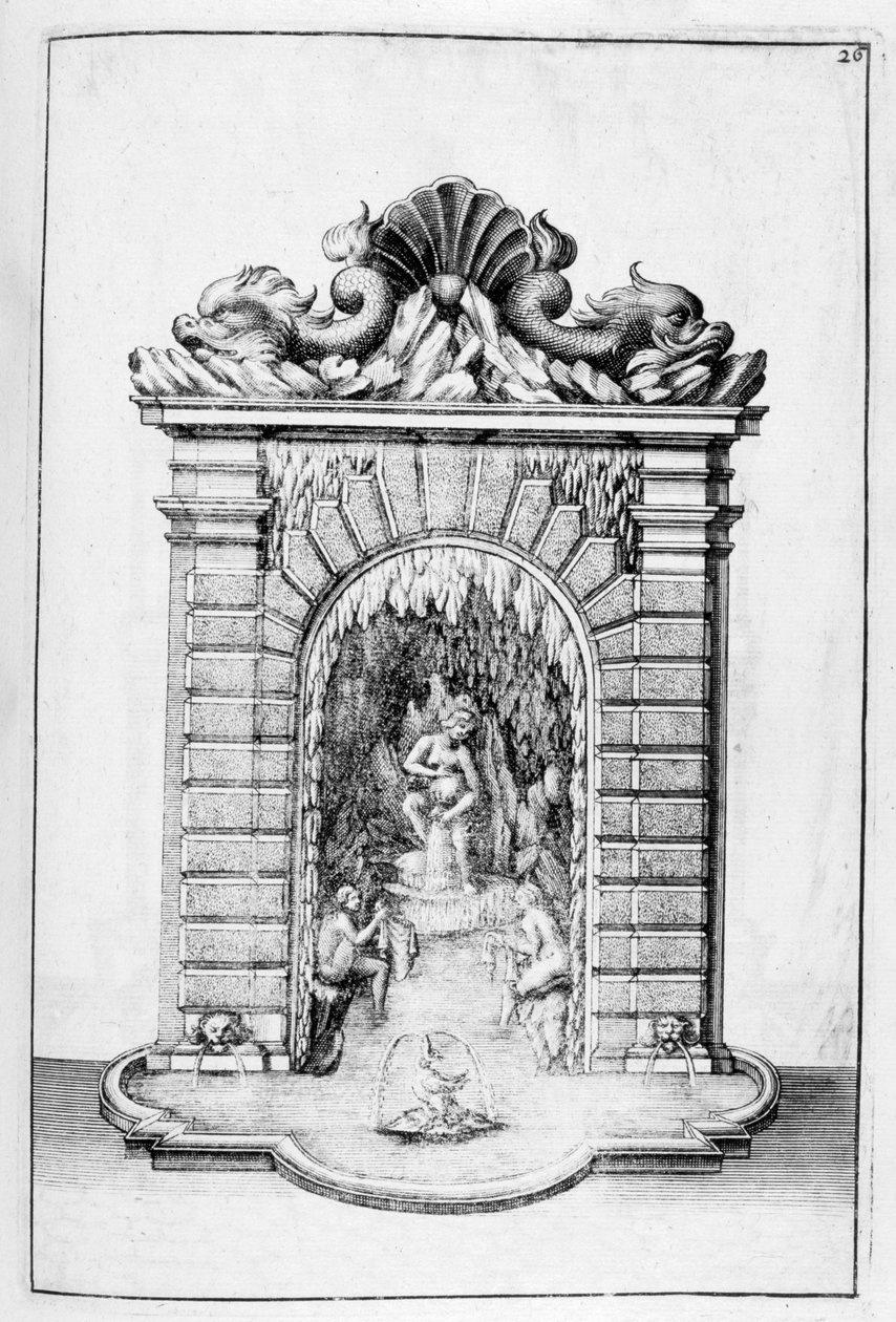 Fontenedesign, 1664 av Georg Andreas Bockler