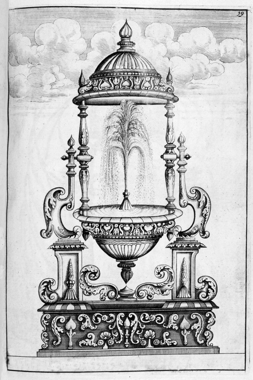 Fontenedesign, 1664 av Georg Andreas Bockler