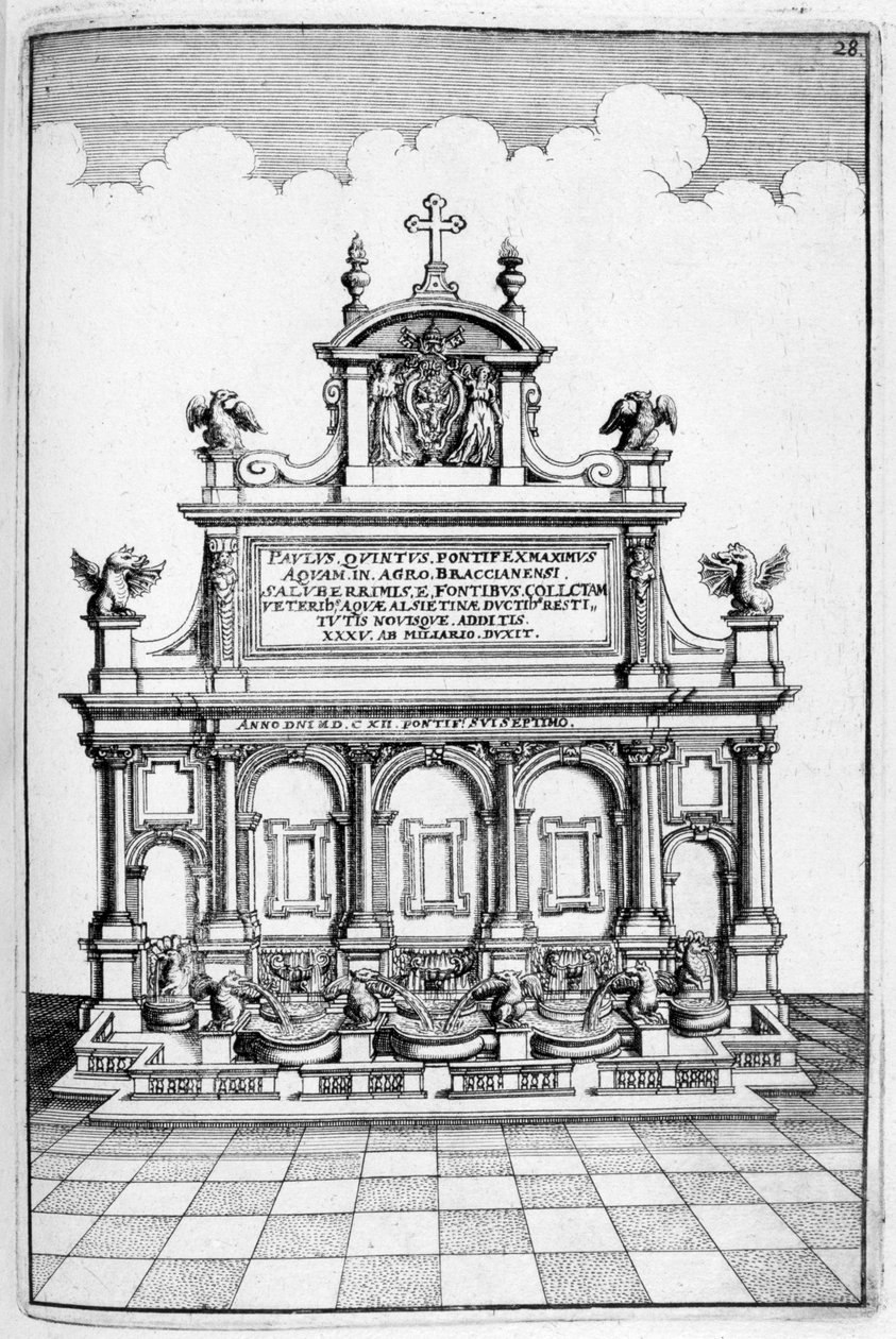 Fontenedesign, 1664 av Georg Andreas Bockler