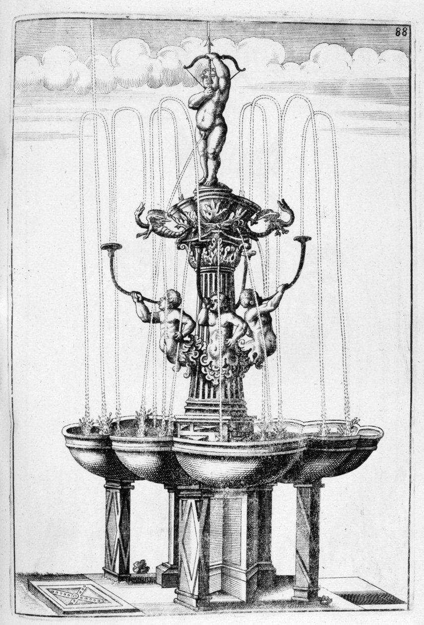 Fontenedesign, 1664 av Georg Andreas Bockler