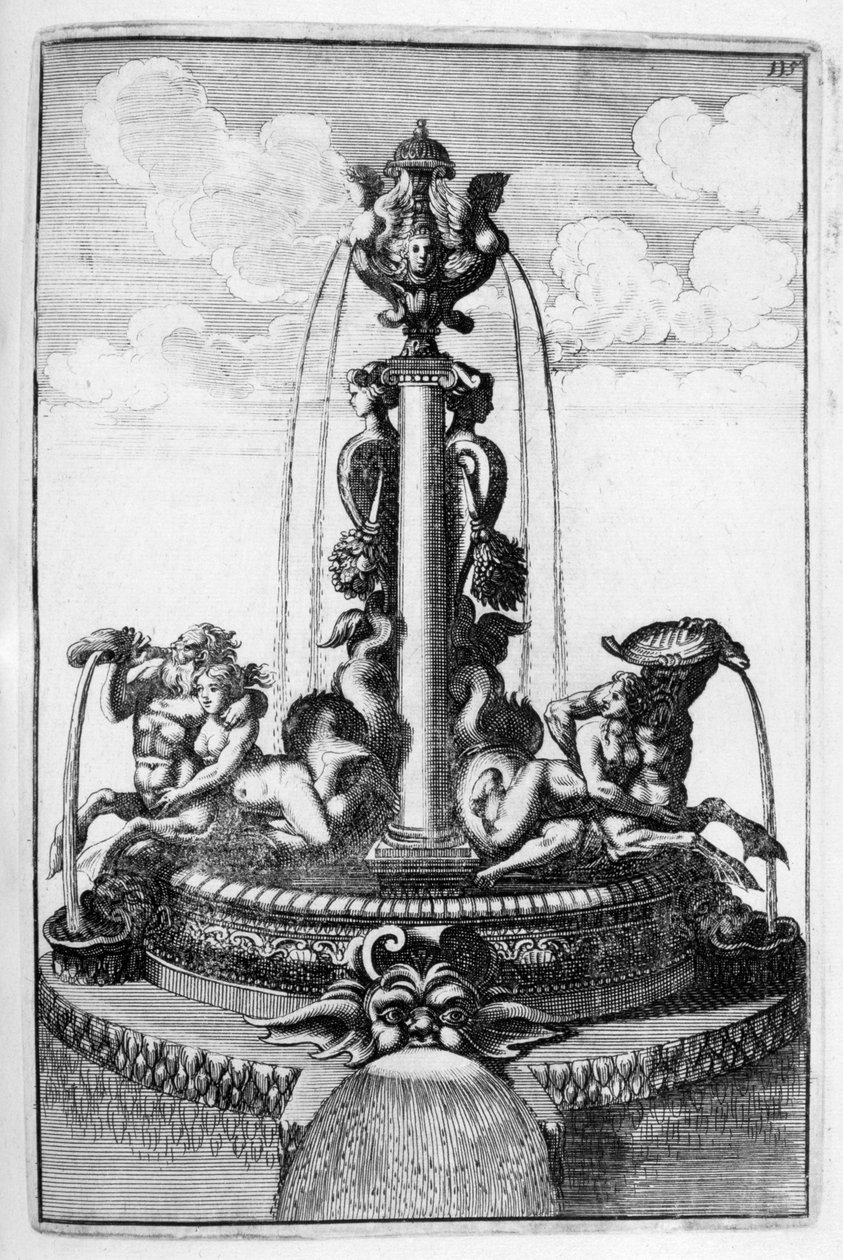 Fontenedesign, 1664 av Georg Andreas Bockler