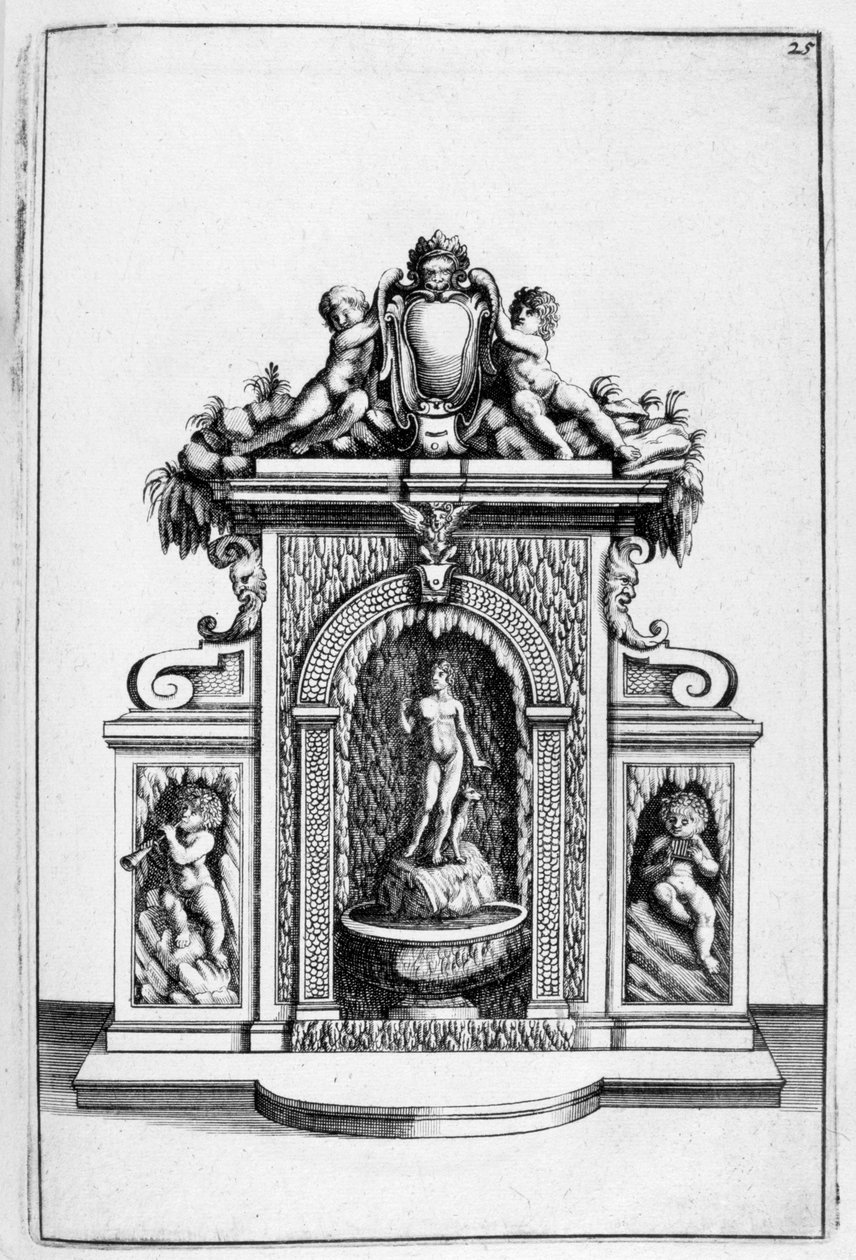 Fontenedesign, 1664 av Georg Andreas Bockler