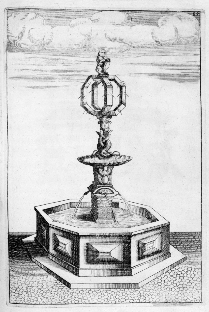 Fontenedesign, 1664 av Georg Andreas Bockler