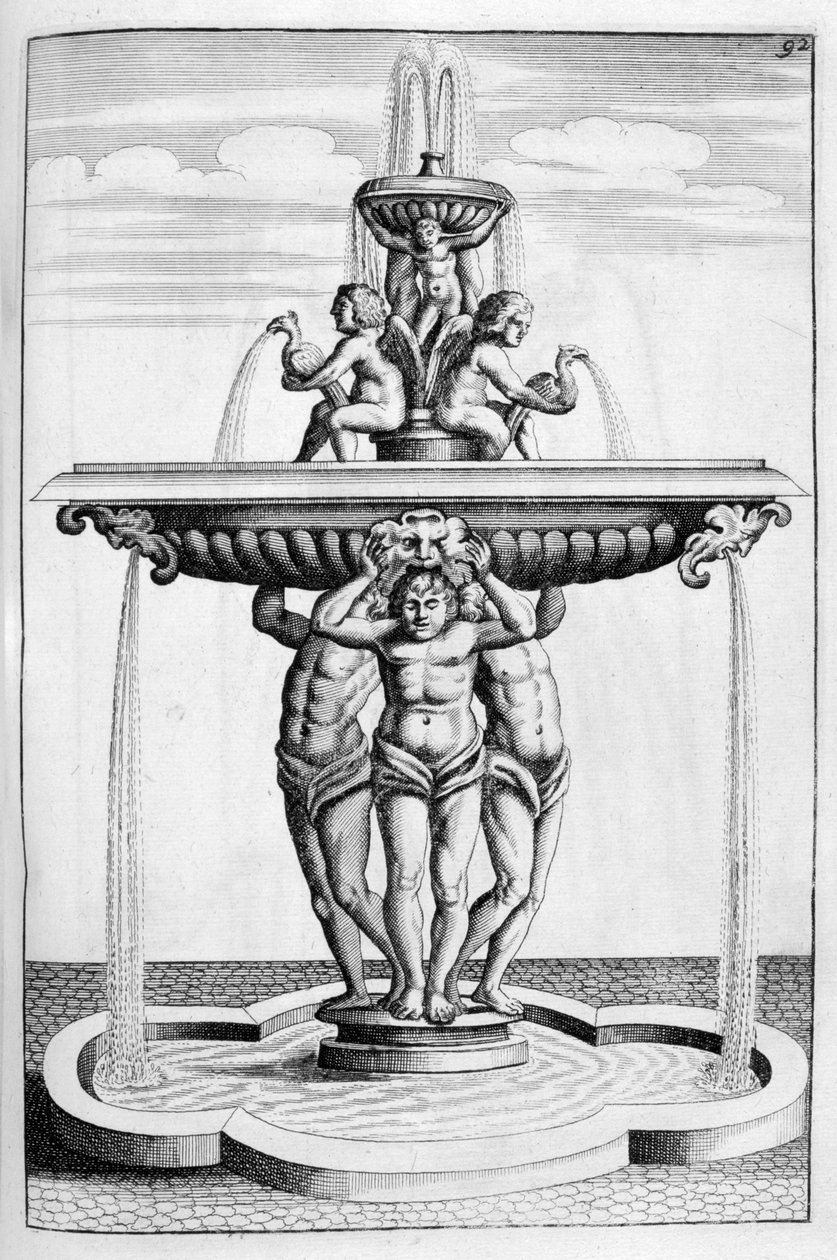 Fontenedesign, 1664 av Georg Andreas Bockler
