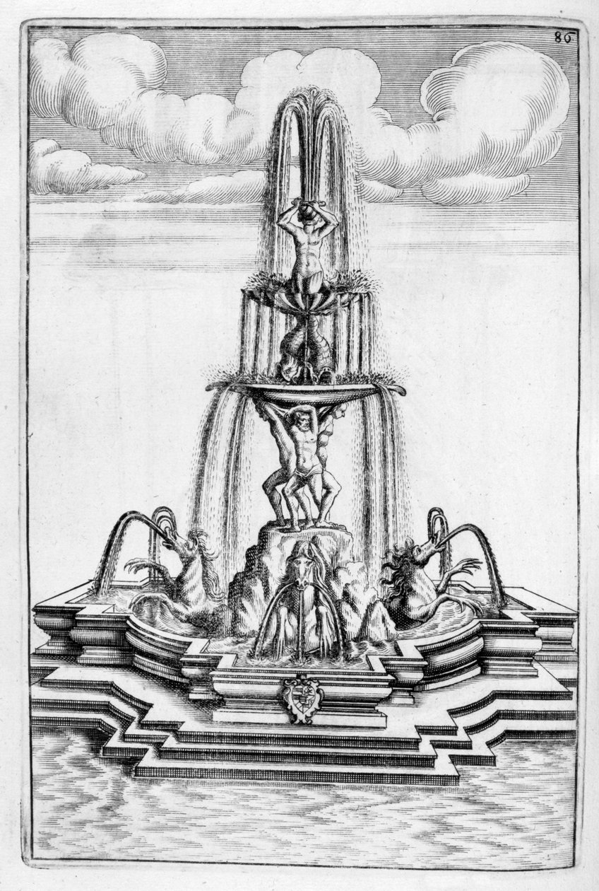 Fontenedesign, 1664 av Georg Andreas Bockler