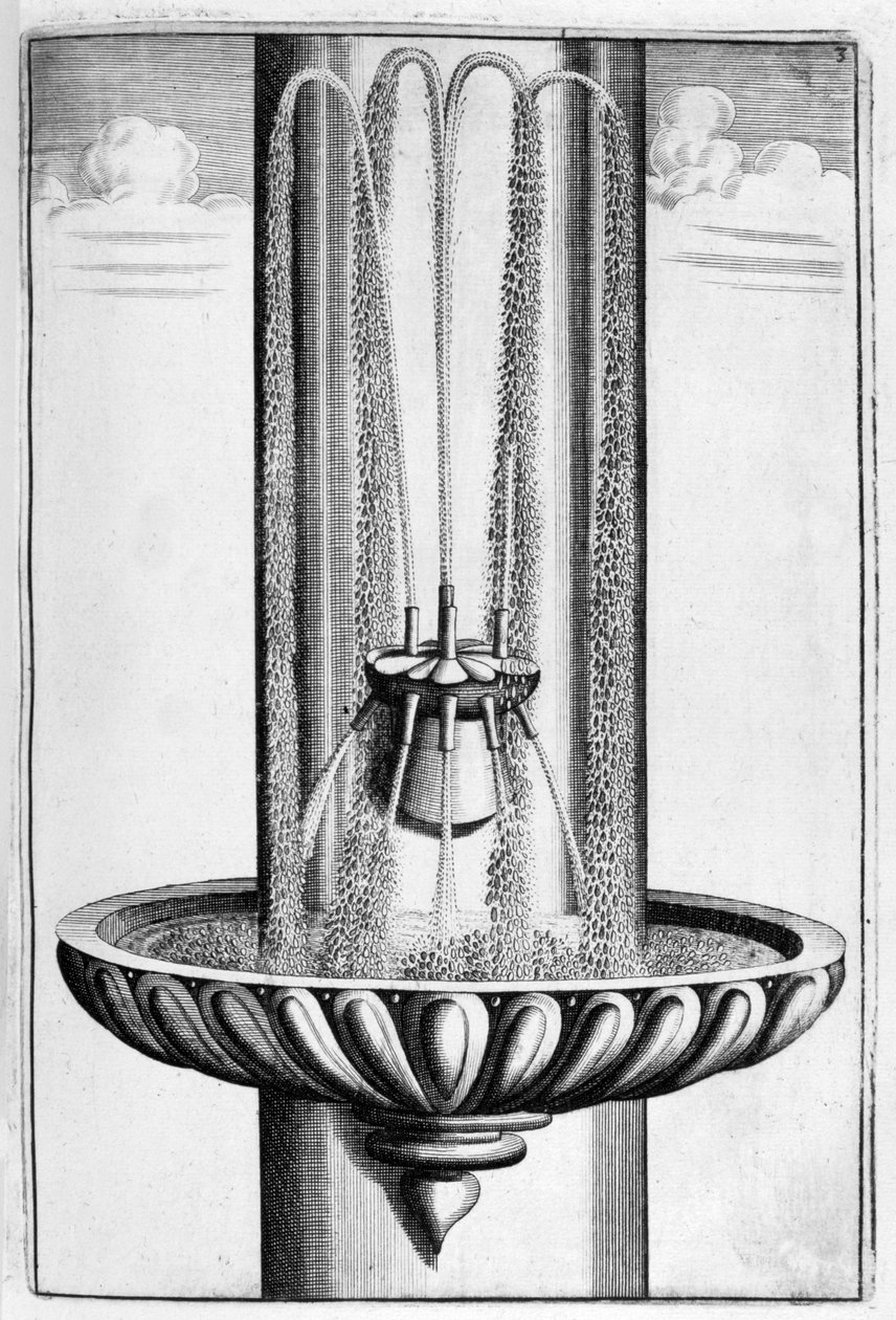 Dekorativ fontenedesign, 1664 av Georg Andreas Bockler