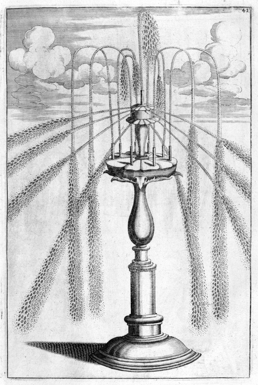 Dekorativ fontenedesign, 1664 av Georg Andreas Bockler