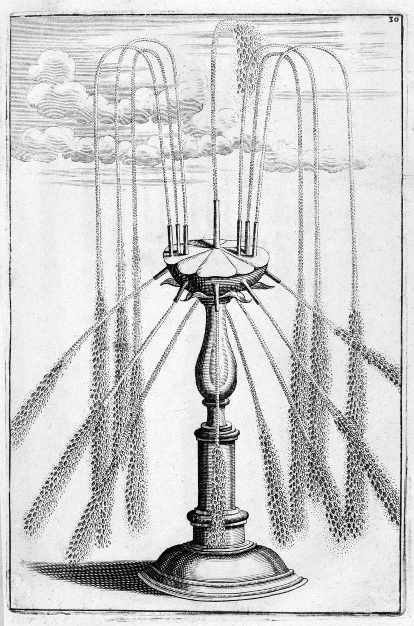 Dekorativ fontenedesign, 1664 av Georg Andreas Bockler