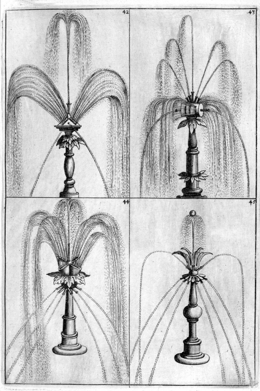 Dekorativ fontenedesign, 1664 av Georg Andreas Bockler